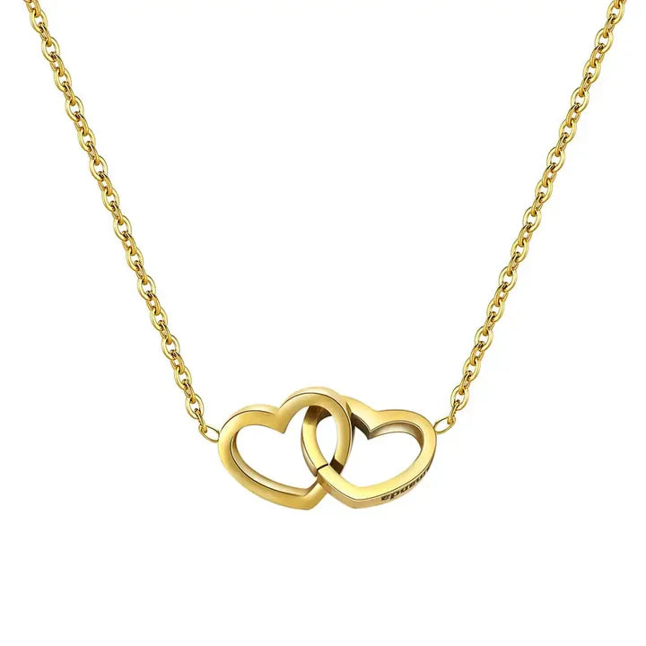 Ikuisen ruusun lahjarasia kaksoissydänkaulakorulla